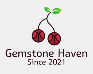 Cherry Fruit Gem logo design