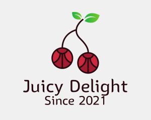 Juicy - Cherry Fruit Gem logo design