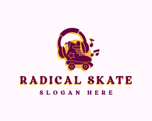 Disco Rollerblade  Shoes logo design