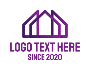 Builders - Purple House Construction logo design