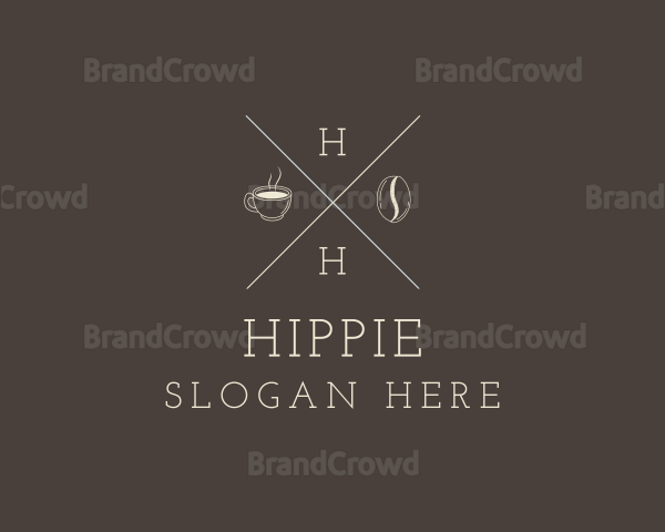 Hipster Coffee Bean Logo