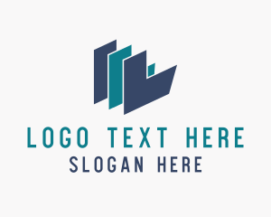 Land - Modern Construction Company logo design