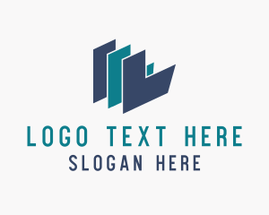 Slanted - Modern Construction Company logo design