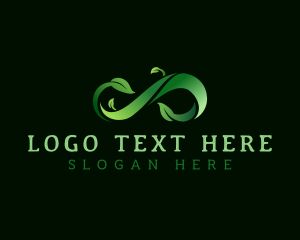 Vegetation - Infinity Leaf Plant logo design