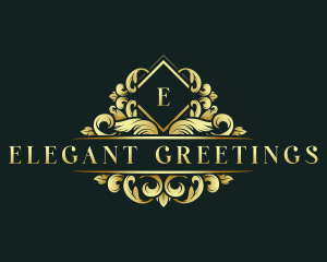 Elegant Botanical Wreath logo design