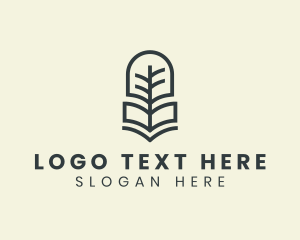 Knowledge - Book Tree Printing logo design