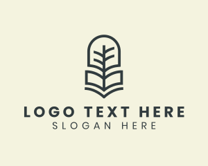 Wisdom - Book Tree Printing logo design