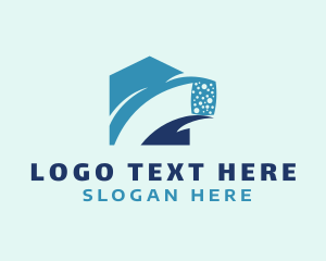 Blue - Sponge Clean Housekeeping logo design