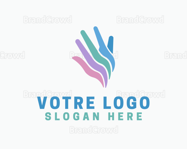 Colorful Hand Charity Logo
