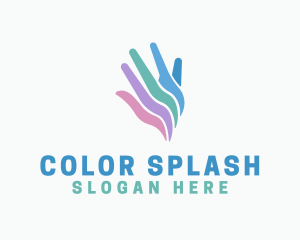 Colorful Hand Charity logo design