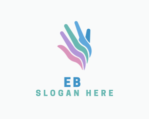 Non Profit - Colorful Hand Charity logo design