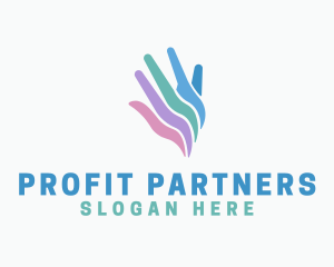 Colorful Hand Charity logo design