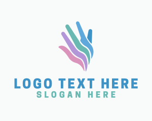 Shelter - Colorful Hand Charity logo design