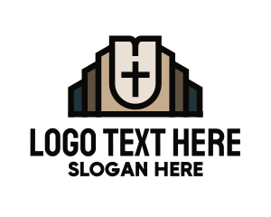 Worship - Christian Church Cross logo design