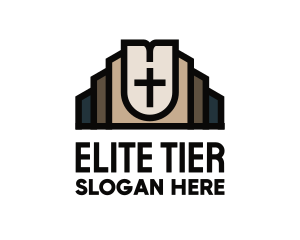 Tier - Christian Church Cross logo design