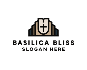 Basilica - Christian Church Cross logo design