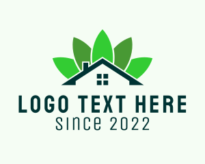 Leasing - Eco House Real Estate logo design