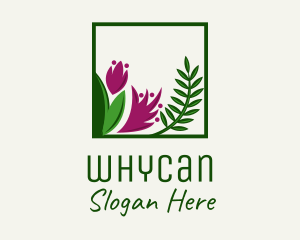 Natural Flower Fern  Logo