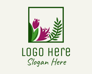 Orchard - Natural Flower Fern logo design