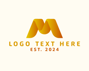 Letter He - 3D Modern Letter M logo design