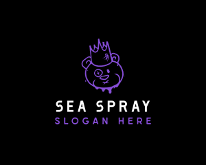 Graffiti Teddy Bear logo design