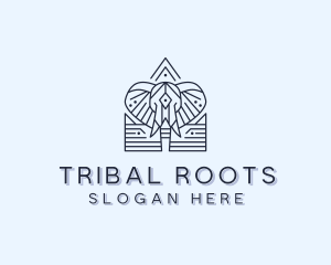 Tribal - Tribal Elephant Crest logo design