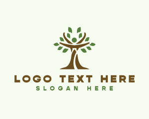 Tree Planting - Tree Human Nature logo design
