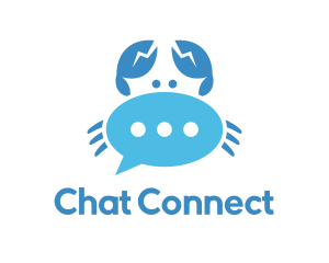 Chat - Blue Crab Chat logo design