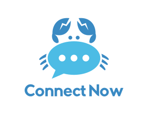 Meetup - Blue Crab Chat logo design
