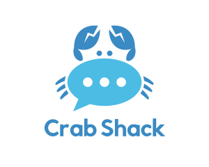 Crab - Blue Crab Chat logo design