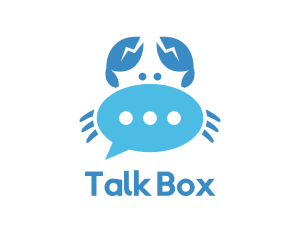 Blue Crab Chat logo design