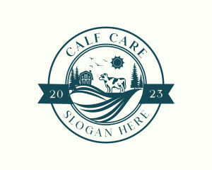 Calf - Cow Farm Animal logo design