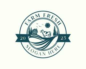 Cow Farm Animal logo design