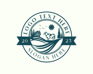 Meat Shop - Cow Farm Animal logo design