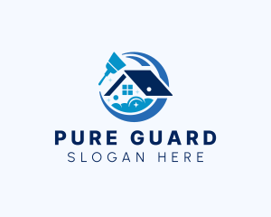 House Sanitation Cleaning logo design