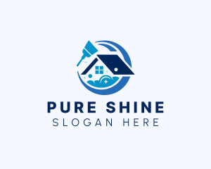 Clean - House Sanitation Cleaning logo design