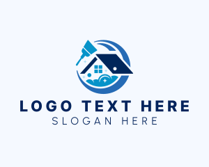 Clean - House Sanitation Cleaning logo design