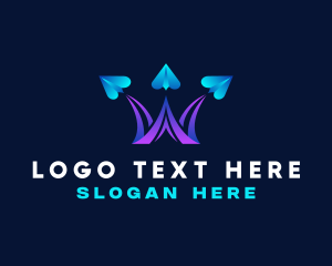 Courier - Heart Plane Origami logo design