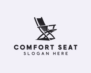 Folding Chair Furniture logo design