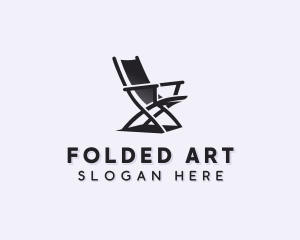 Folding Chair Furniture logo design