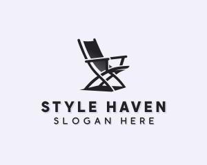 Furniture - Folding Chair Furniture logo design