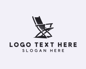 Furniture - Folding Chair Furniture logo design