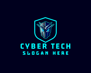 Hacker - Gamer Technology Robot logo design