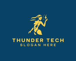 Thunder Bolt Woman logo design