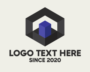 Block - Geometric 3D Hexagon logo design