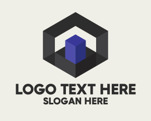 Geometric 3D Hexagon Logo