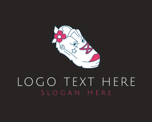 Character - Flower Girl Sneakers logo design