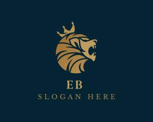 Zoo - Lion Royal King logo design