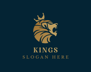 Lion Royal Crown logo design