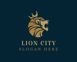 Lion Royal King logo design